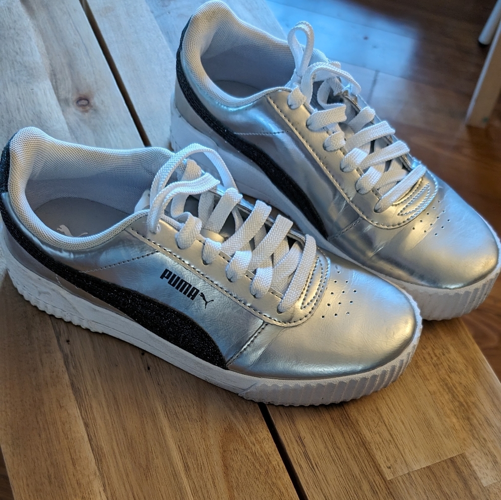 Silver sneakers